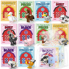 Qumic Building Blocks valentines farm animal designs spark imaginative play