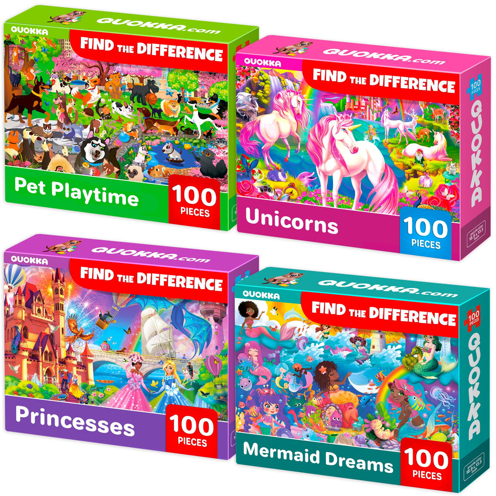 QUOKKA 100-piece fairy-tale castle puzzle supports problem-solving for kids.