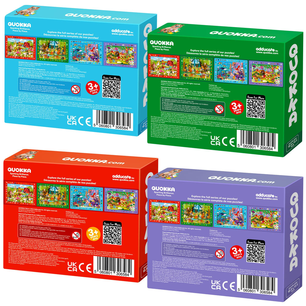 QUOKKA 100-piece toddler-friendly puzzle set provides durable, safe play