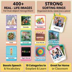 QUOKKA 225 first words flash cards foster independent learning moments.
