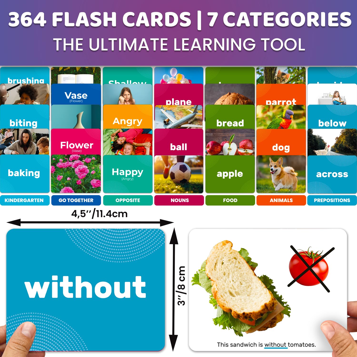 QUOKKA 364 bold-font words aid quick recognition during activities.