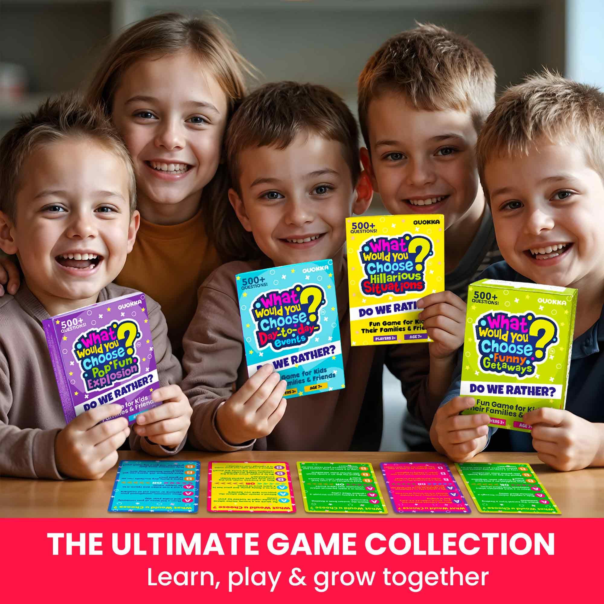 QUOKKA 4-Pack Card Game cards on table ready for a quick party round