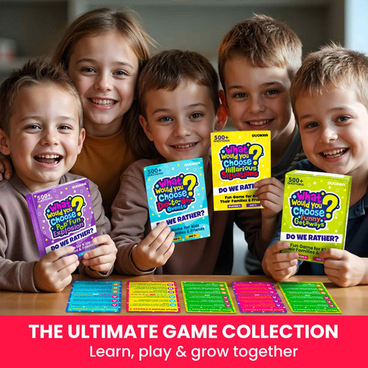 QUOKKA 4-Pack Card Game cards on table ready for a quick party round
