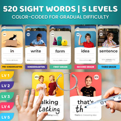 QUOKKA flash cards with color-coded levels to support step-by-step learning