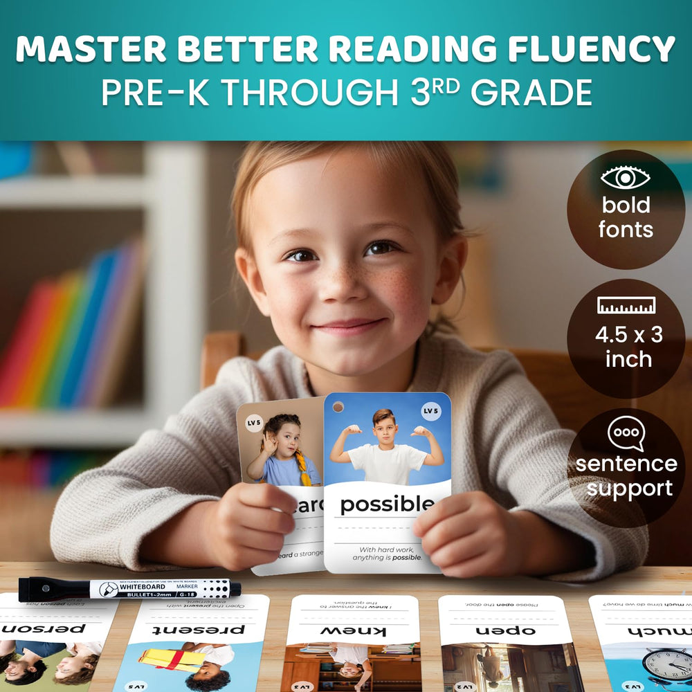 QUOKKA jumbo-size dry erase flash cards for repeated practice and easy corrections