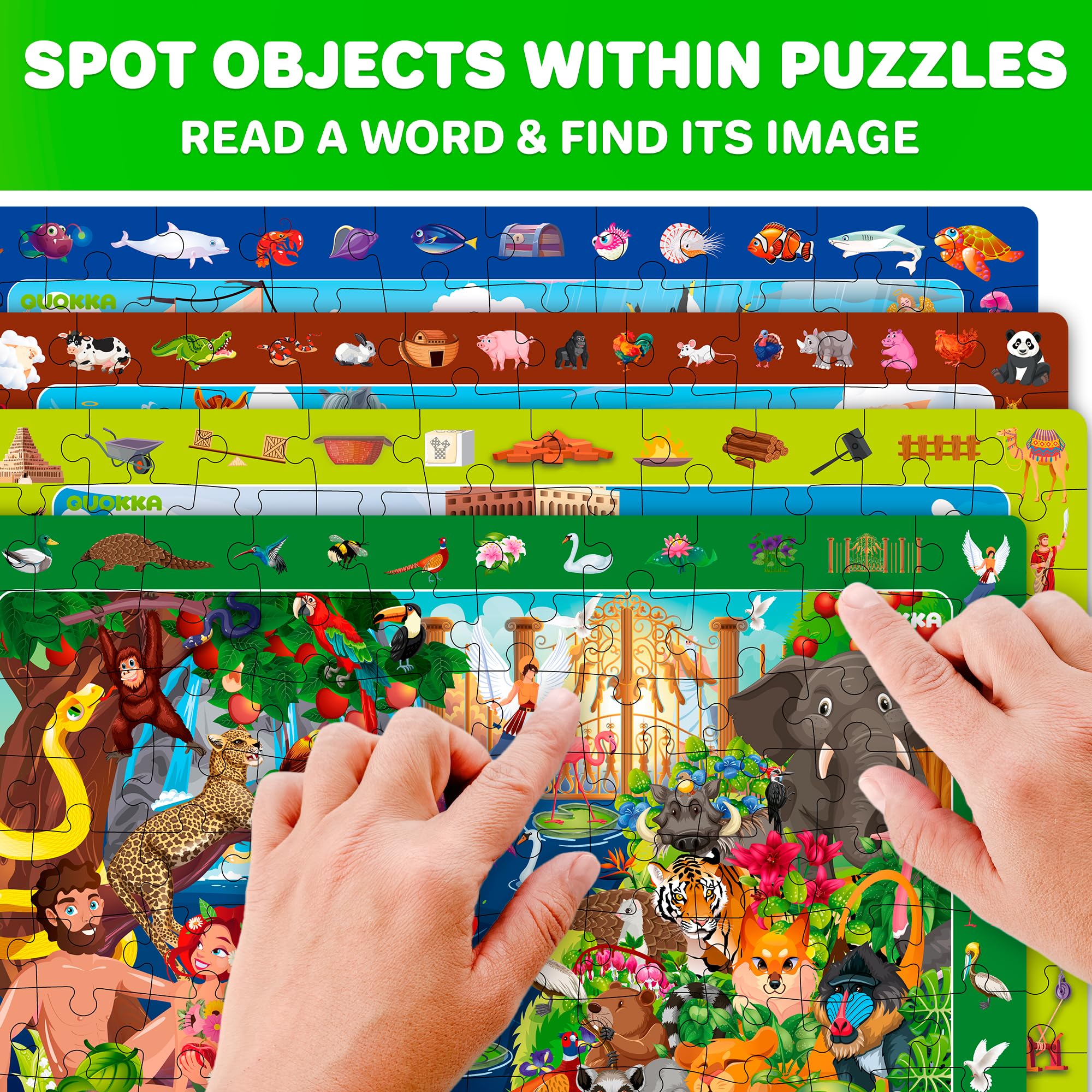 Quokka Eden Garden puzzle encourages mindful play with biblical storytelling through bright pieces.