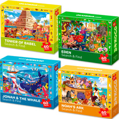 Quokka 60-piece Tower of Babel puzzle boosts early problem-solving during family puzzle time.
