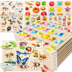 QUOKKA wooden alphabet puzzle for toddlers boosts early literacy skills.