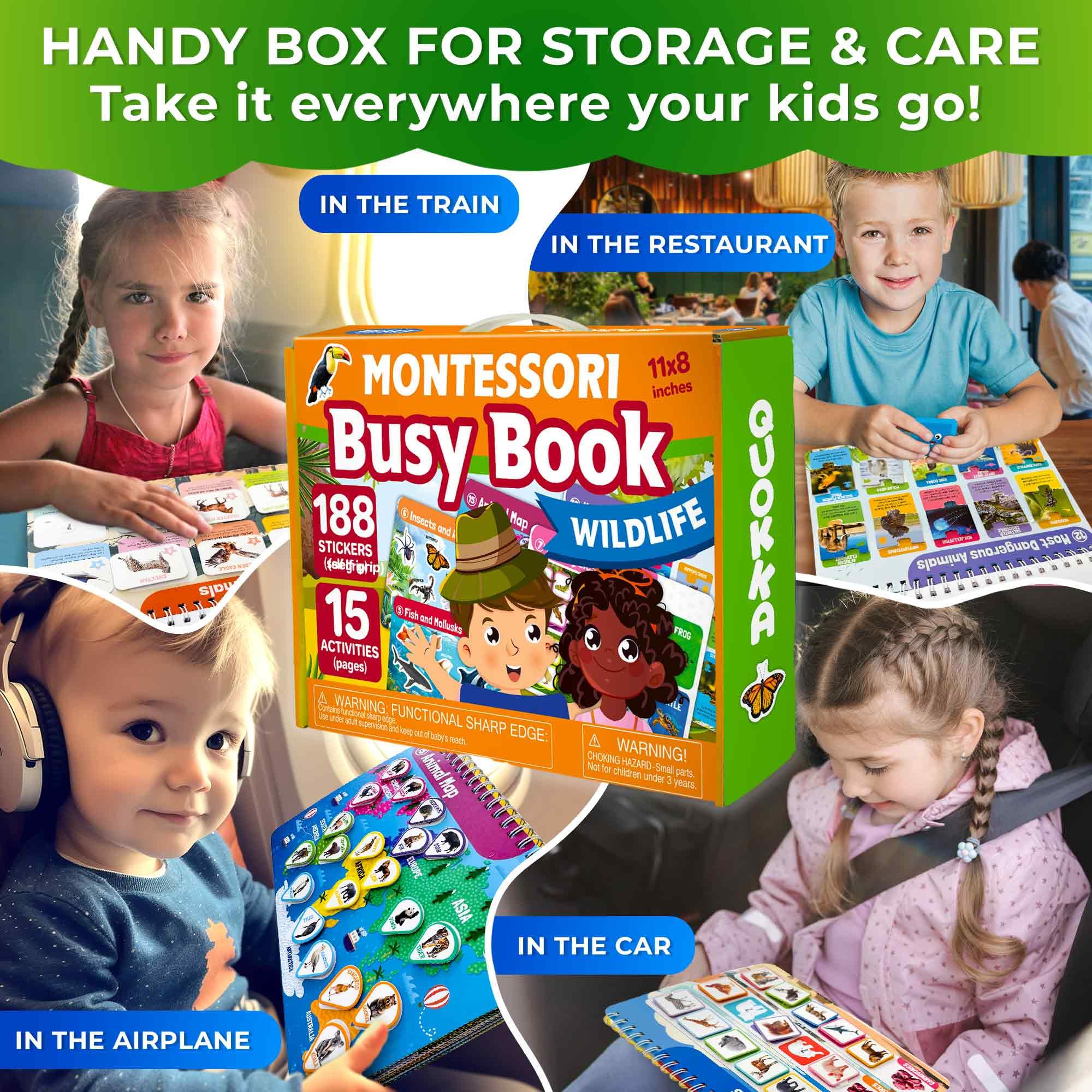 QUOKKA Montessori-learning pages promote independent exploration and fine motor skills.