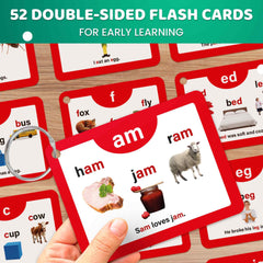 QUOKKA cards with bright illustrations to engage visual learners in phonics