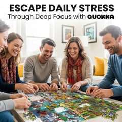 QUOKKA dust-free puzzle pieces ensure clean, smooth assembly.