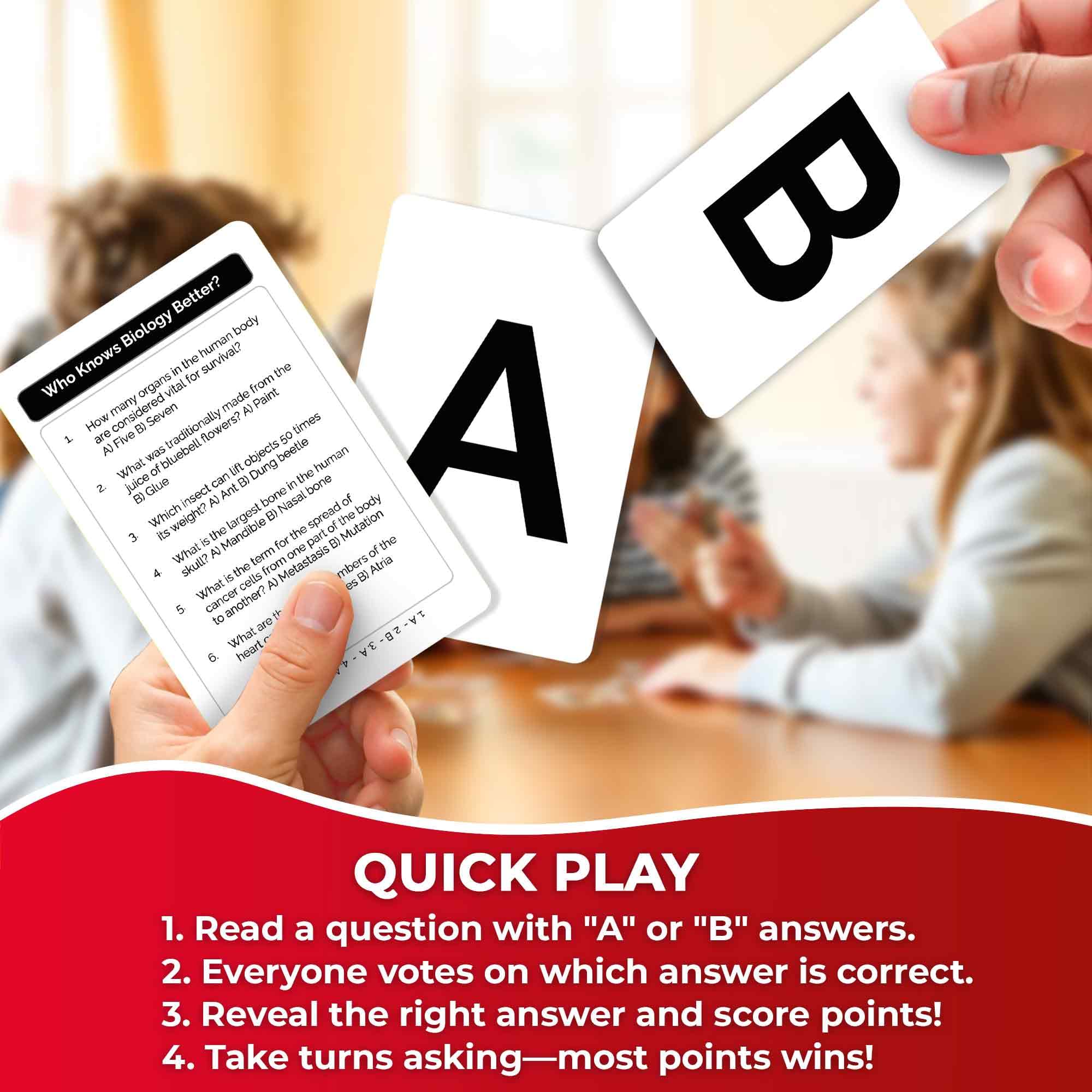 QUOKKA family game night scene with smiles and friendly competition