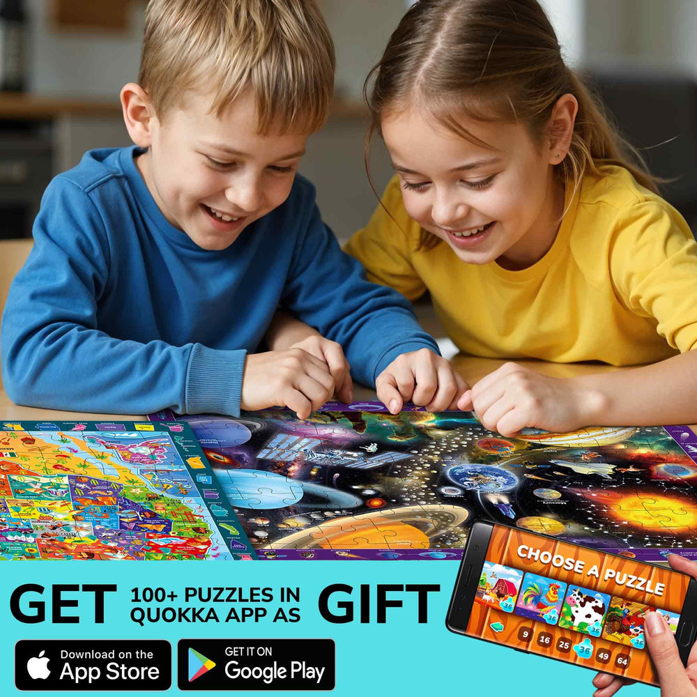 QUOKKA family puzzle time supports cooperative play and shared learning moments.
