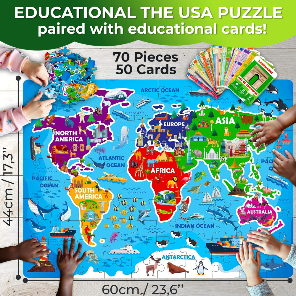 QUOKKA floor puzzle for kids assembling on the floor for focus.