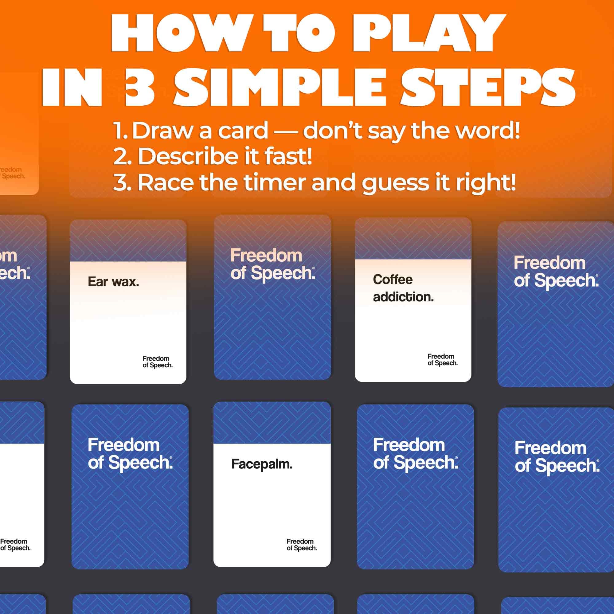 QUOKKA Freedom of Speech card game playing round captures quick guessing and team energy