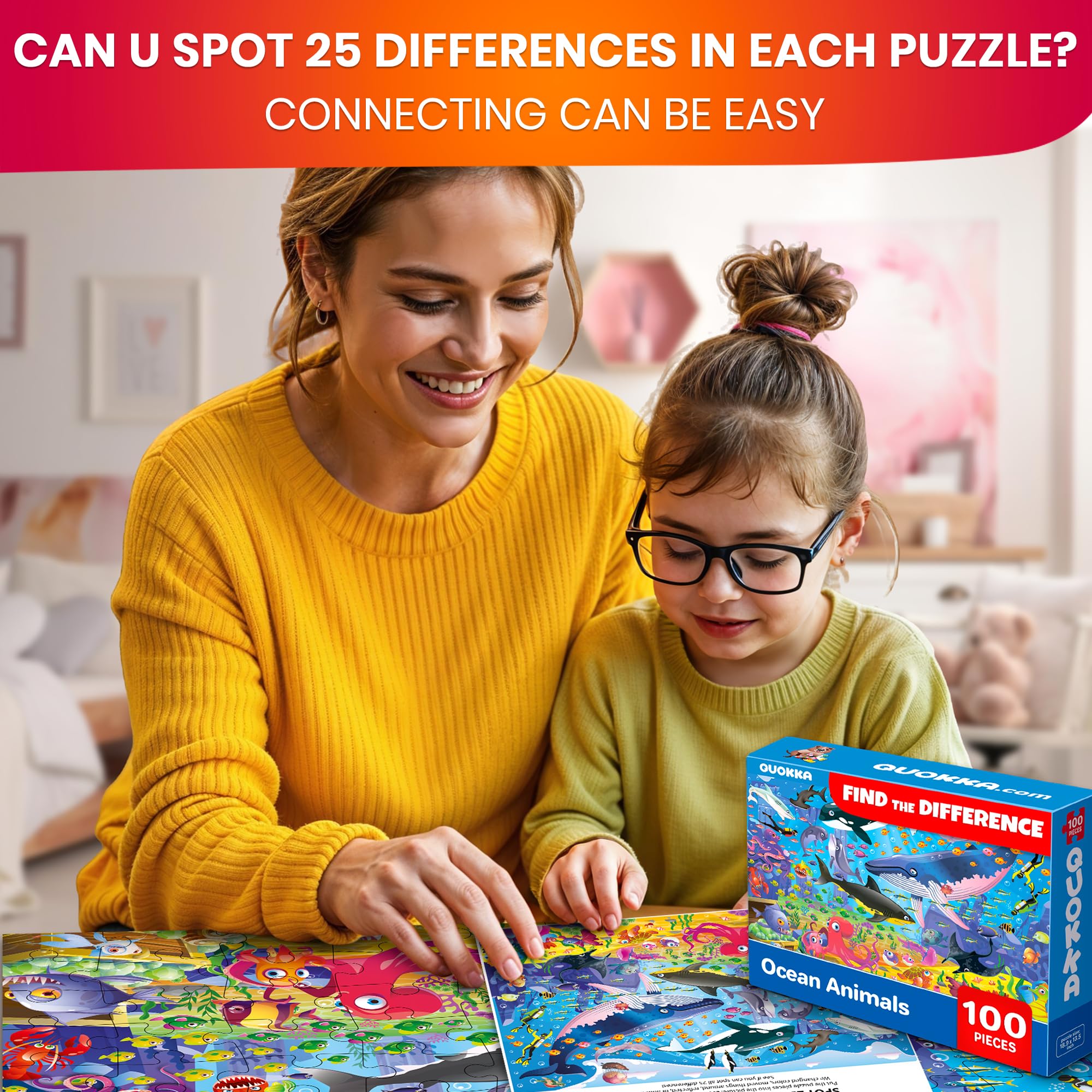 QUOKKA giraffes puzzle offers bright colors to boost visual recognition and concentration.