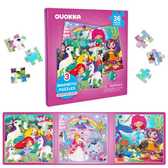 QUOKKA kids travel puzzles with magnets support fine motor skills