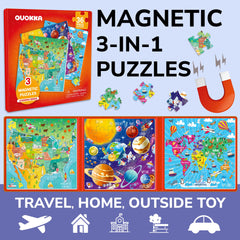 QUOKKA magnetic world map puzzle for kids enhances global awareness and fine motor skills
