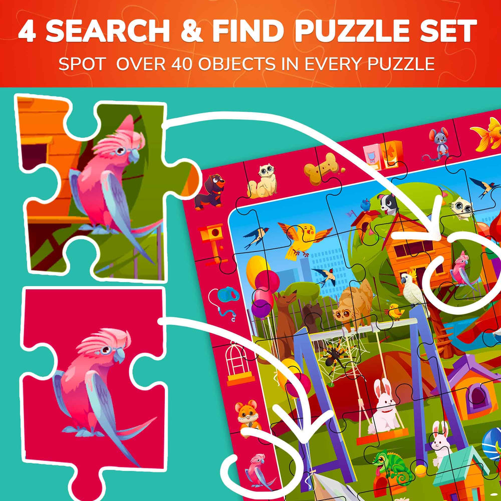 QUOKKA mountains puzzle scene promotes careful looking and storytelling.