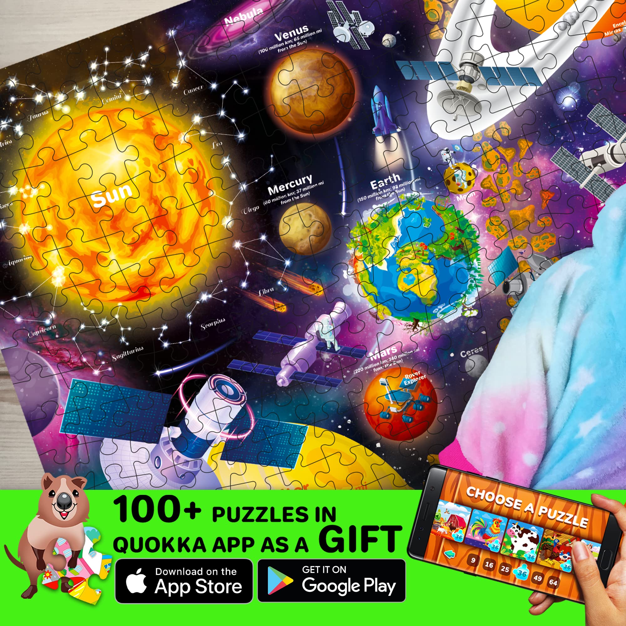 QUOKKA storage boxes showcase finished artwork for easy puzzle sequencing