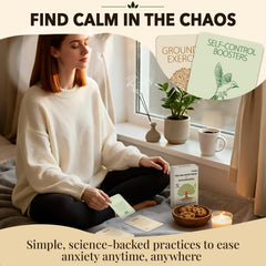 QUOKKA self-care prompts travel-size card shows practical exercises for on-the-go calm
