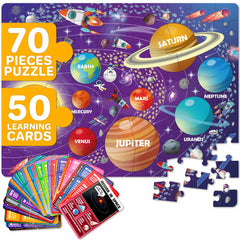 QUOKKA Solar System planet pieces brightly colored for early astronomy learning