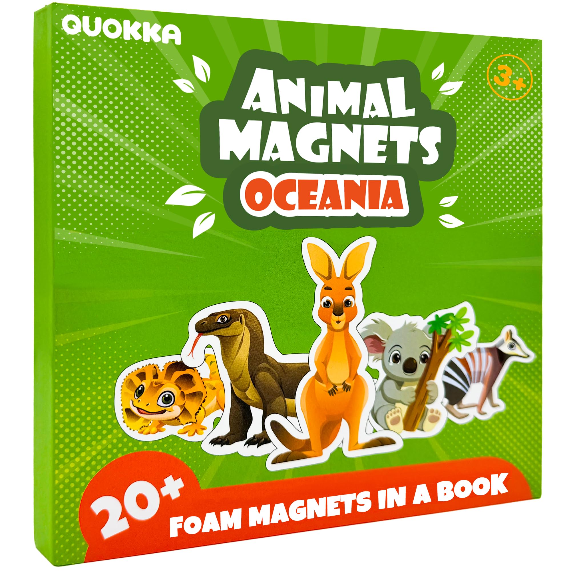 QUOKKA travel magnetic puzzle close-up of animal magnets for imaginative play