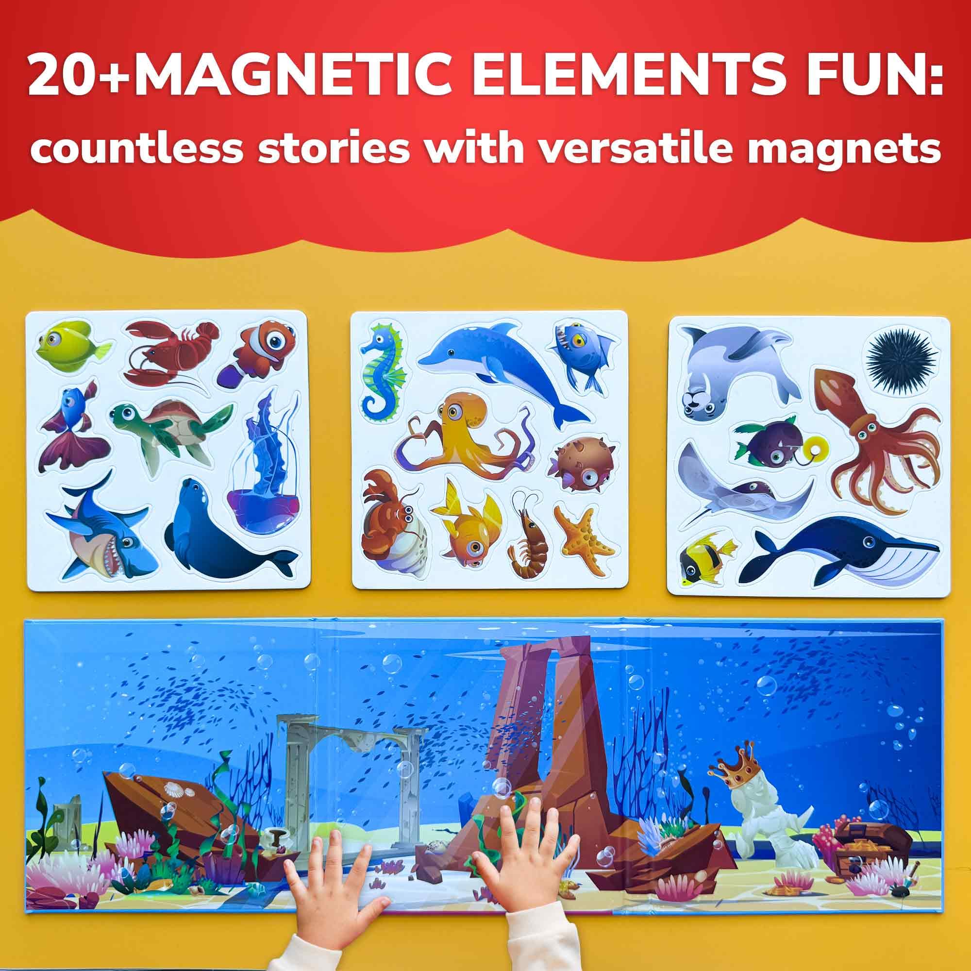 QUOKKA travel puzzle playbook open highlights three-sided scene for storytelling.