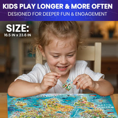 QUOKKA USA map floor puzzle glow version fosters hands-on geography at home