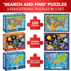 QUOKKA USA map puzzle for kids enhances geographic awareness with detailed states.