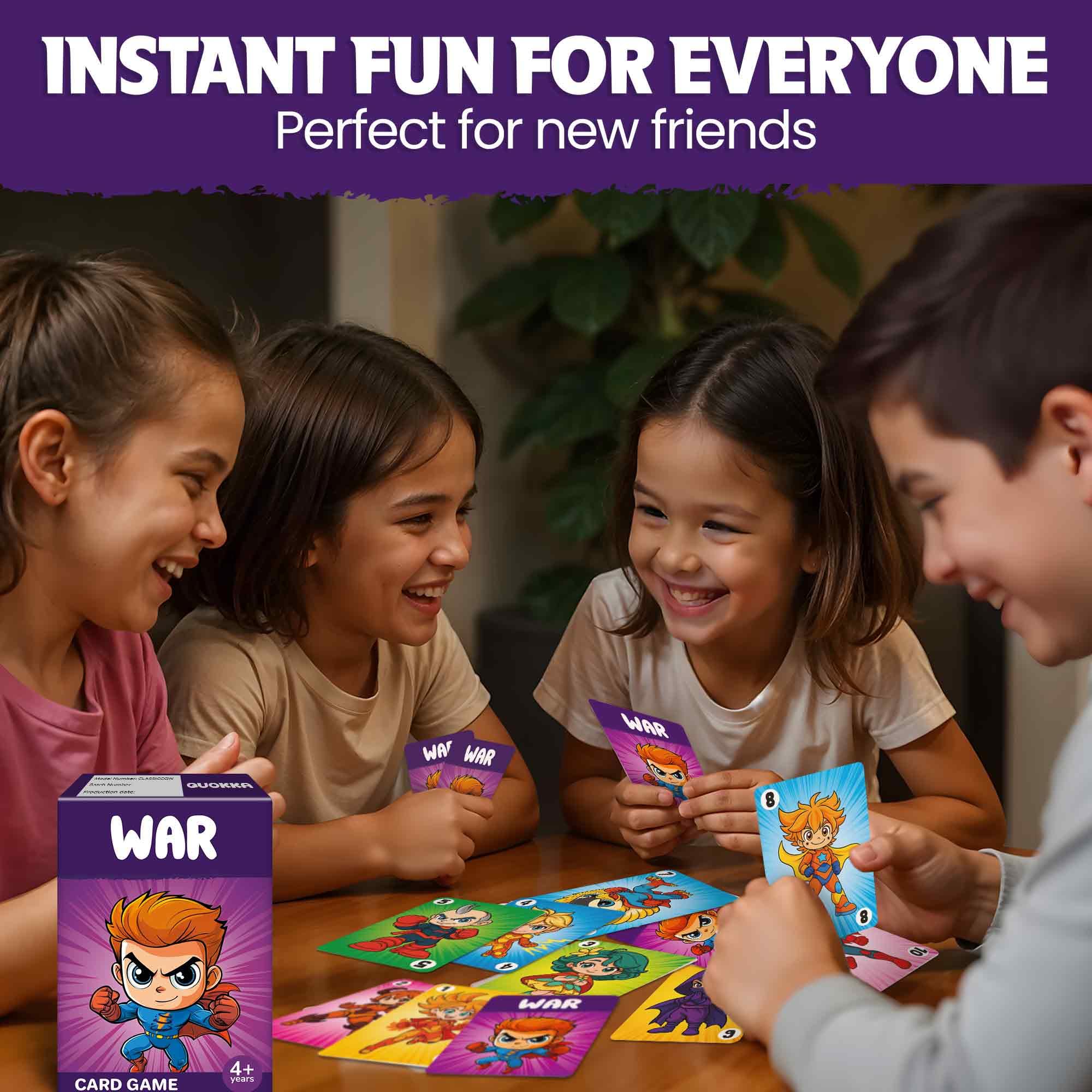 QUOKKA War Card Game: hero cards close-up showcasing adorable characters.