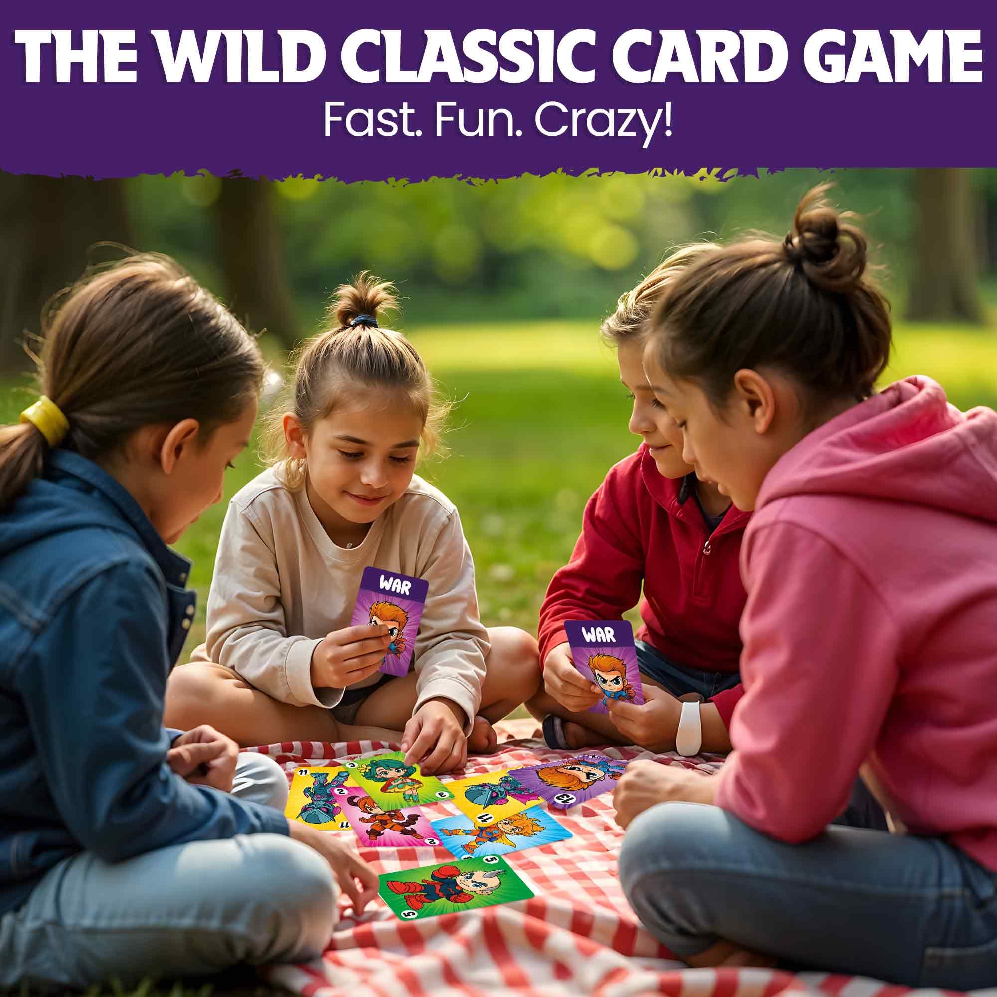 QUOKKA War Card Game: vibrant designs spark excitement for kids.