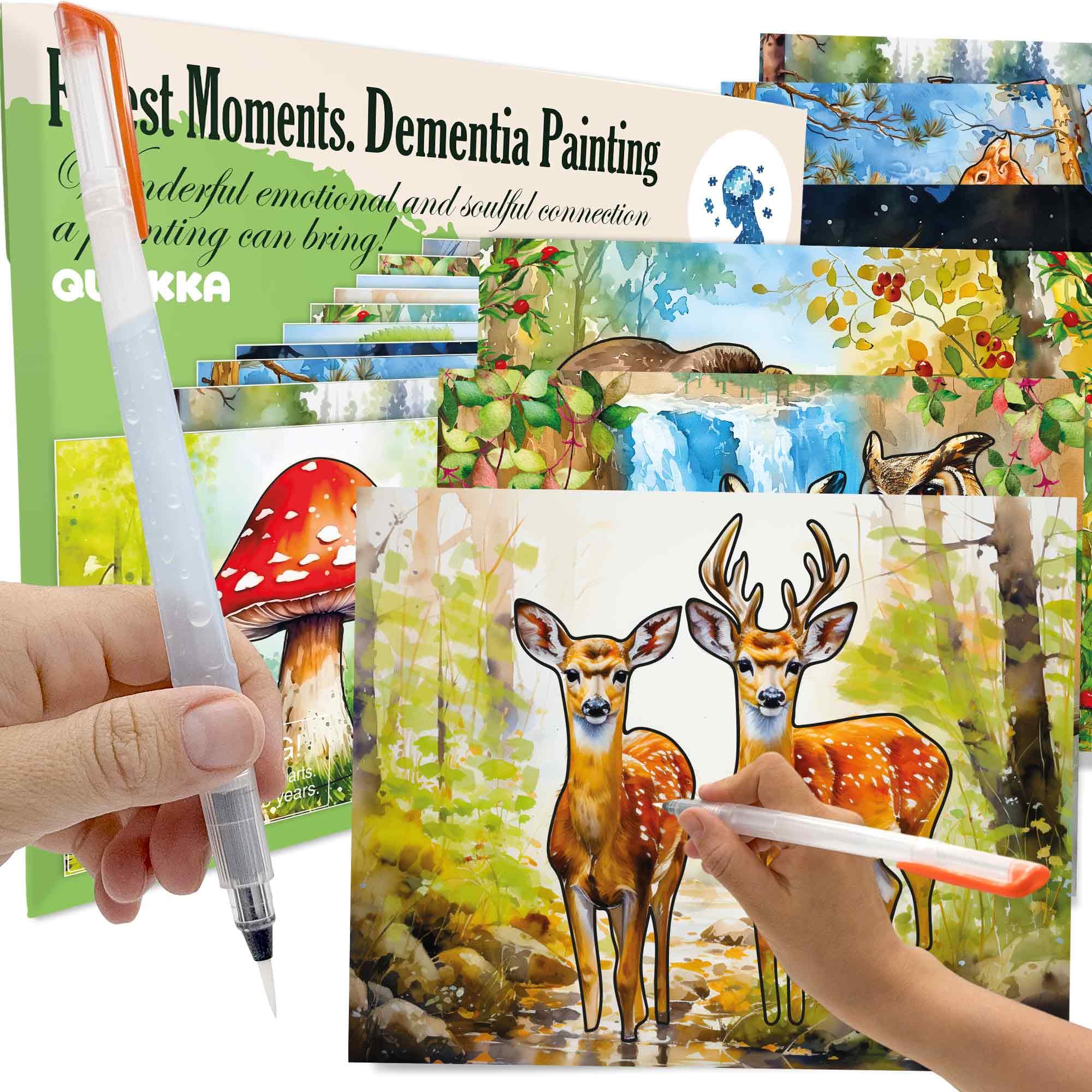 QUOKKA water painting forest moments bottle helps calm and engage seniors