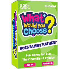 QUOKKA What Would You Choose family edition card game for family bonding and lighthearted dilemmas