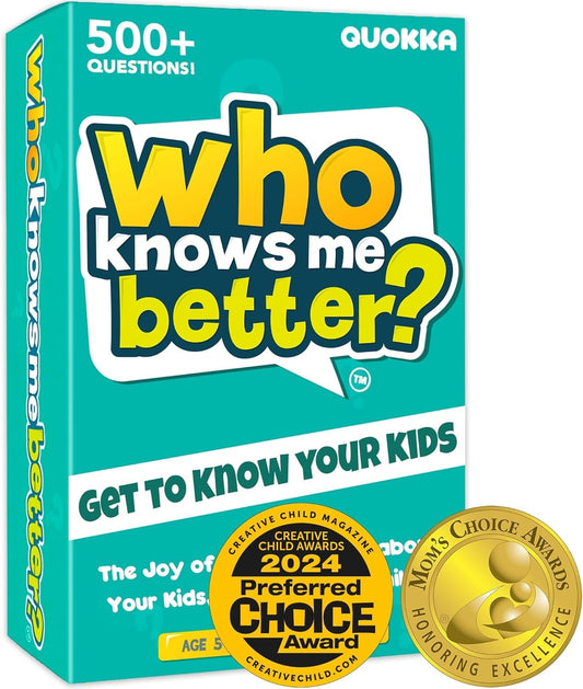 QUOKKA Who Knows Better original box front for a lively family game night