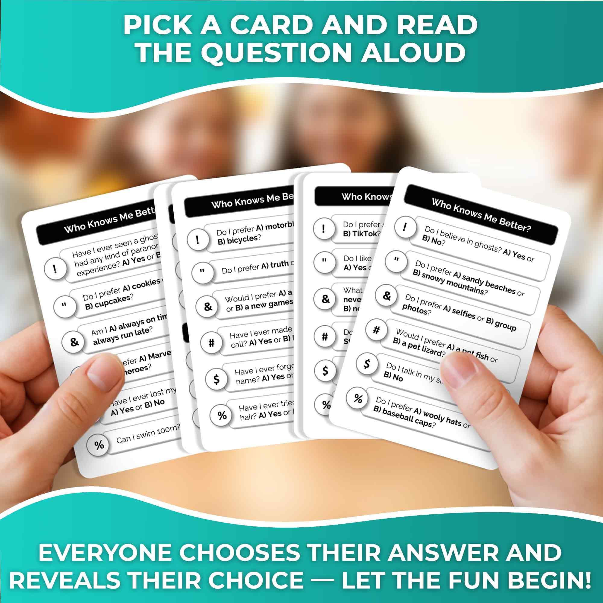 QUOKKA Who Knows Better original cards spread revealing 500+ questions for engaging conversations