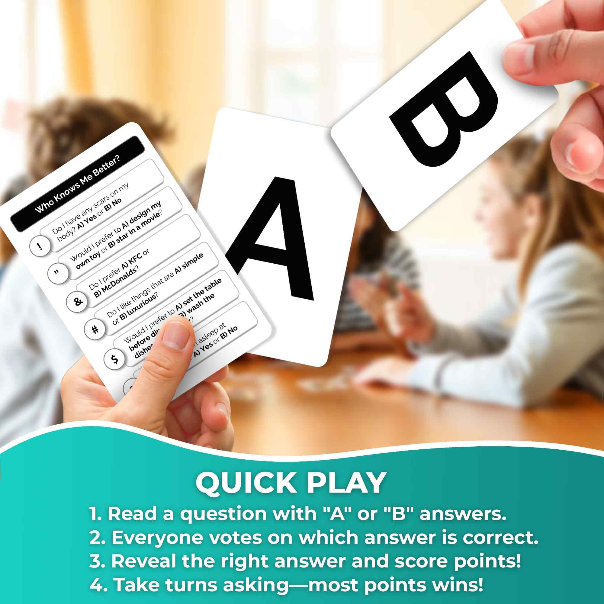 QUOKKA Who Knows Better original players smiling during play