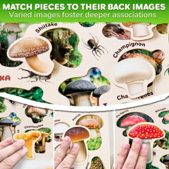 QUOKKA wooden puzzles leaves: leaf shapes boost fine motor control and matching