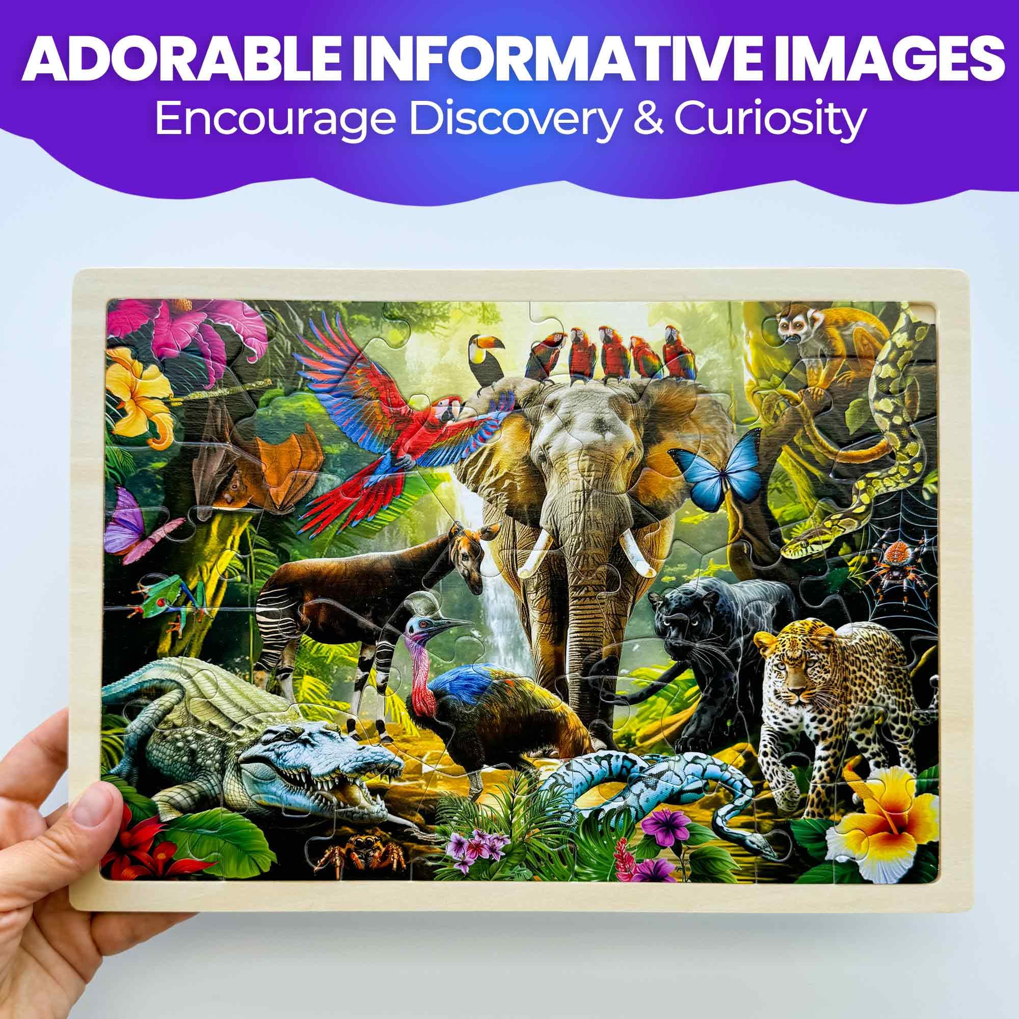 QUOKKA Yellowstone animals puzzle features iconic wildlife for learning