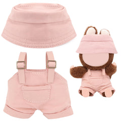 QUPIVA 15-17 cm doll clothes with adjustable straps in pink for a snug fit.