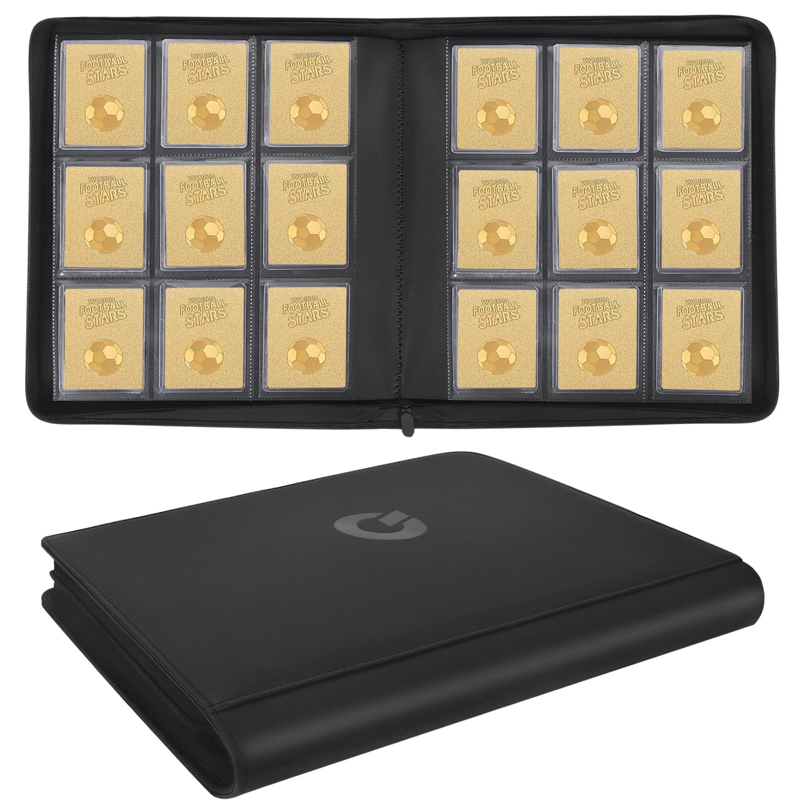 Qurhafoo Toploader Binder front cover in PU leather, premium protection and stylish storage.