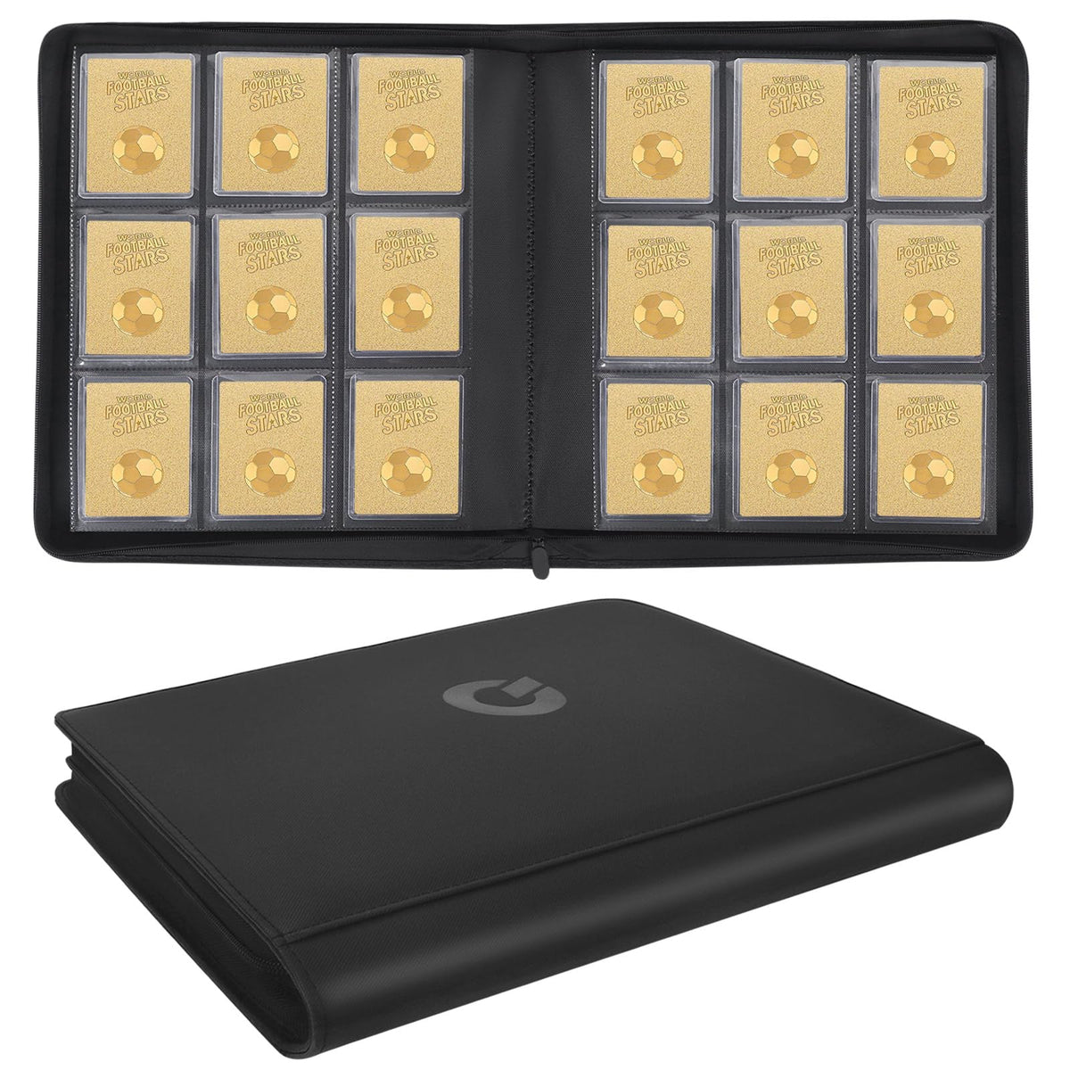 Qurhafoo Toploader Binder front cover in PU leather, premium protection and stylish storage.