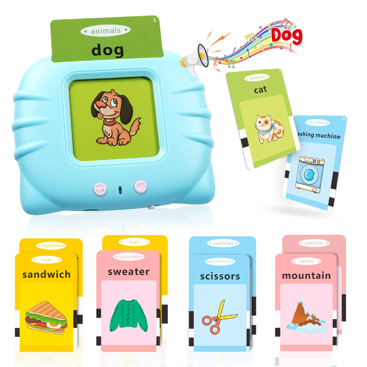 QuTZ Toddler Sight Words Reader demonstrates interactive word pronunciation for vocabulary growth