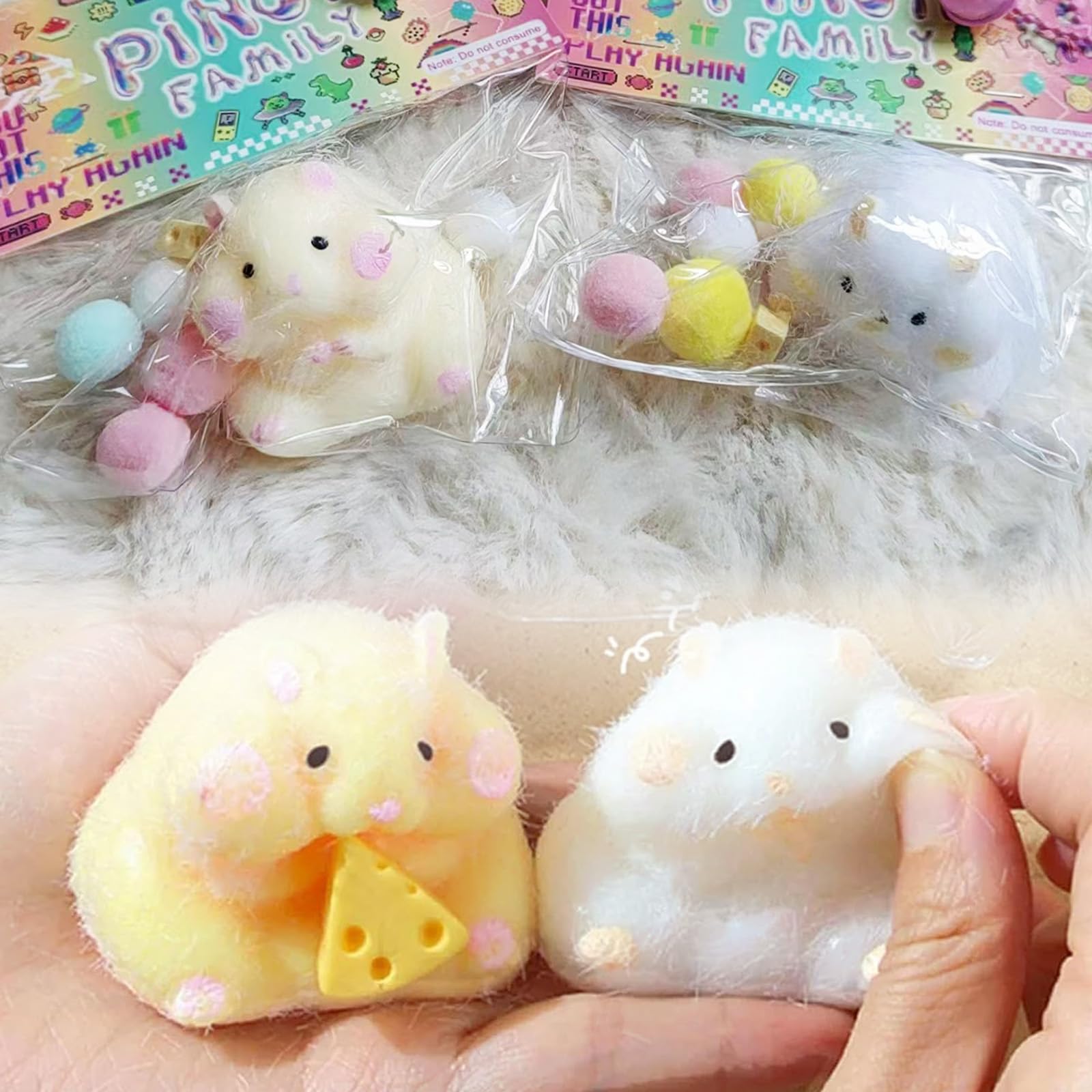 QUYIHOINM Taba Hamster toy with elastic surface for stress relief