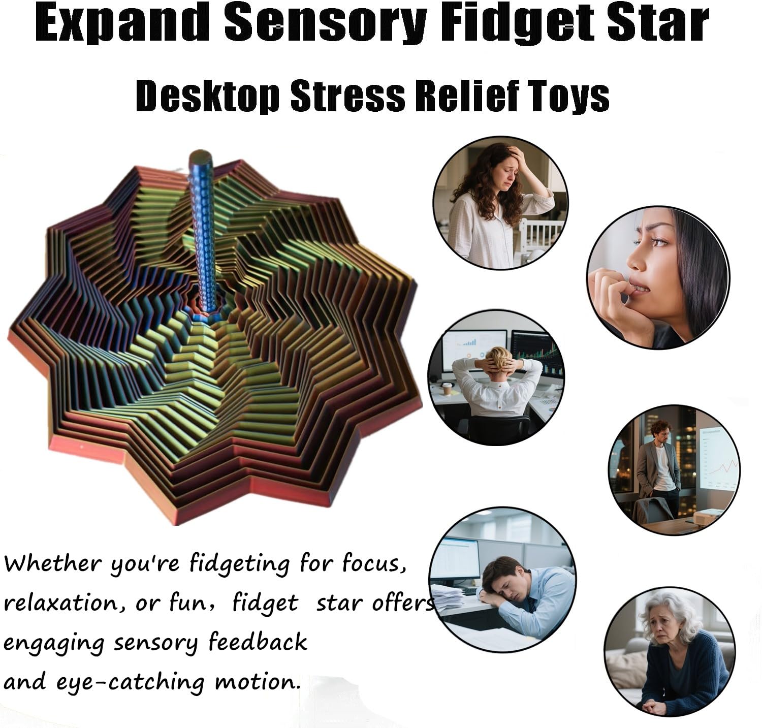 QWZFirst sensory star keeps desk distraction in check with color shifts.