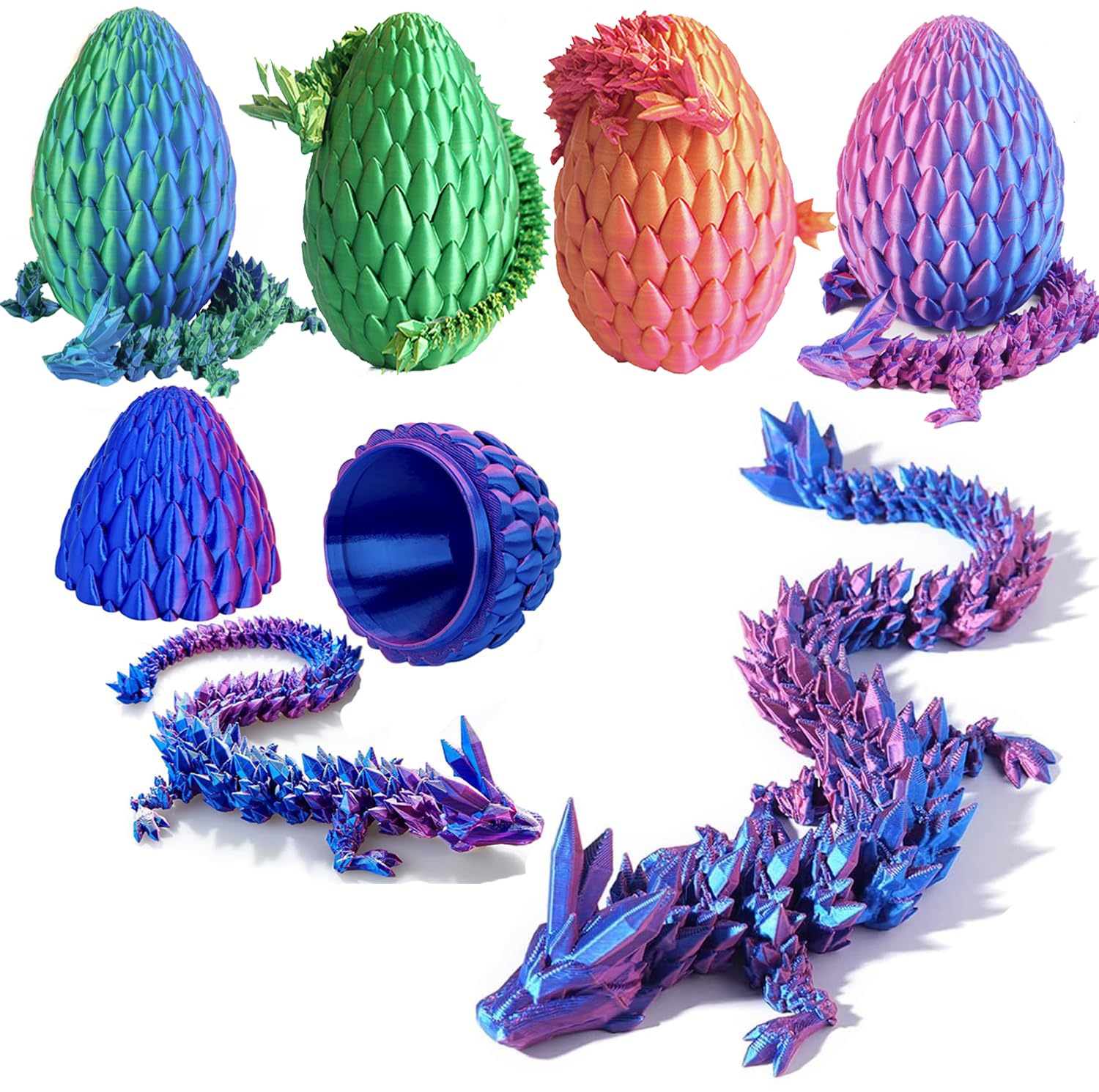 Qxbuhe dragon egg 12inch full view highlights detailed craftsmanship for striking desk decor.