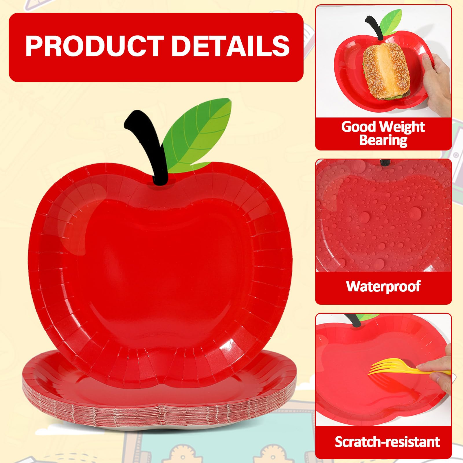 Qyeahkj back-to-school tableware set, cohesive and festive look