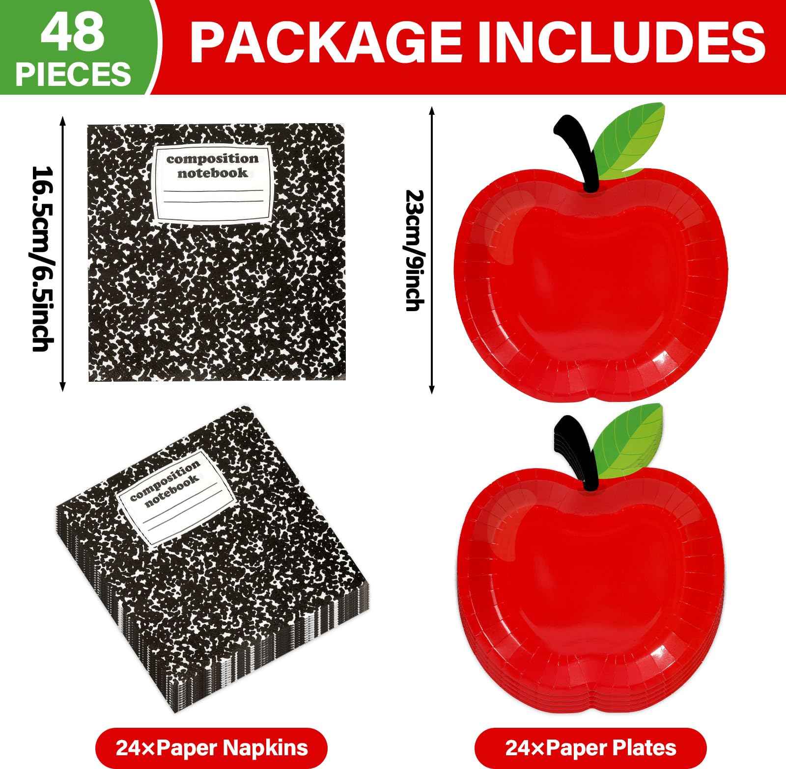 Qyeahkj composition notebook napkins, playful classroom decor for meals