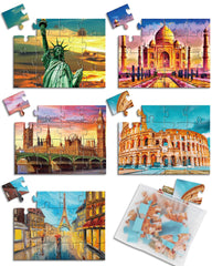 Qyeahkj construction puzzle 16-piece design for reminiscence and conversation.
