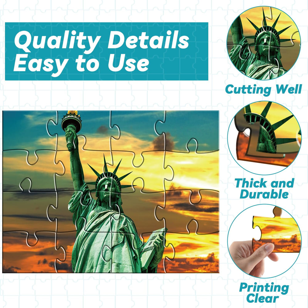 Qyeahkj durable cardboard puzzle pieces support repeated, reusable activities.